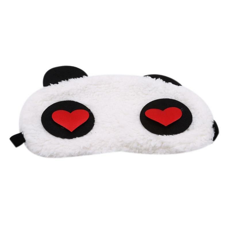 Bonita y creativa máscara de Ojos de viñetas de animales, Panda blanco, antifaz práctico para dormir, ojo máscara de sueño, cuidado de la cubierta