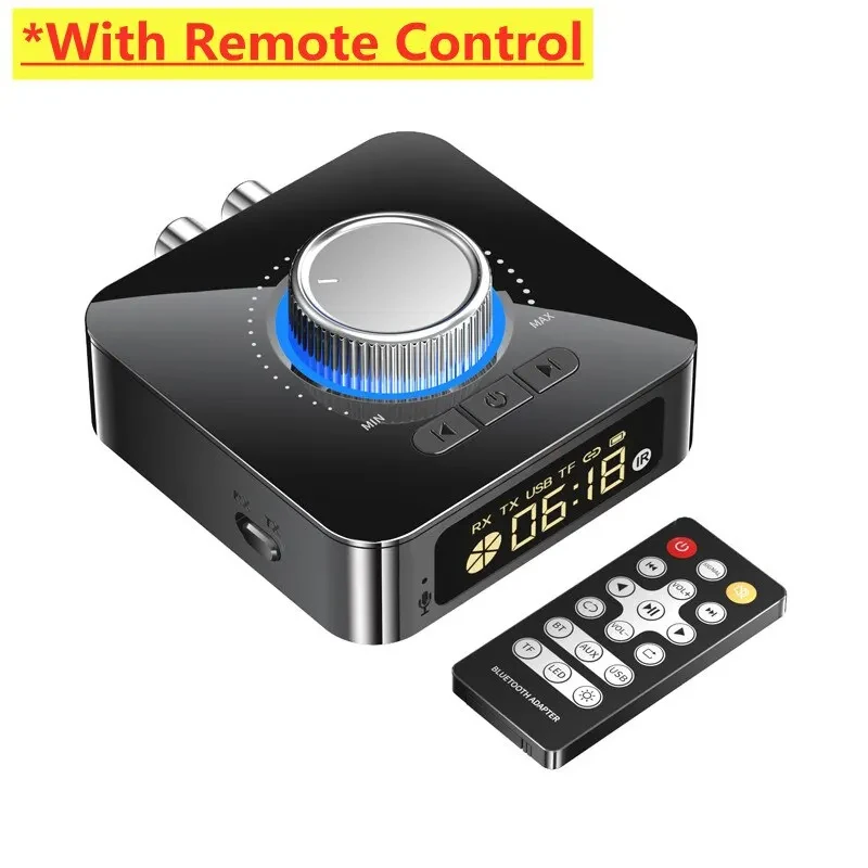 Bluetooth Empfänger Sender Fernbedienung Stereo Musik 3,5mm AUX Jack RCA TF Karte Wireless Audio Adapter für Car Kit TV PC: WHITE
