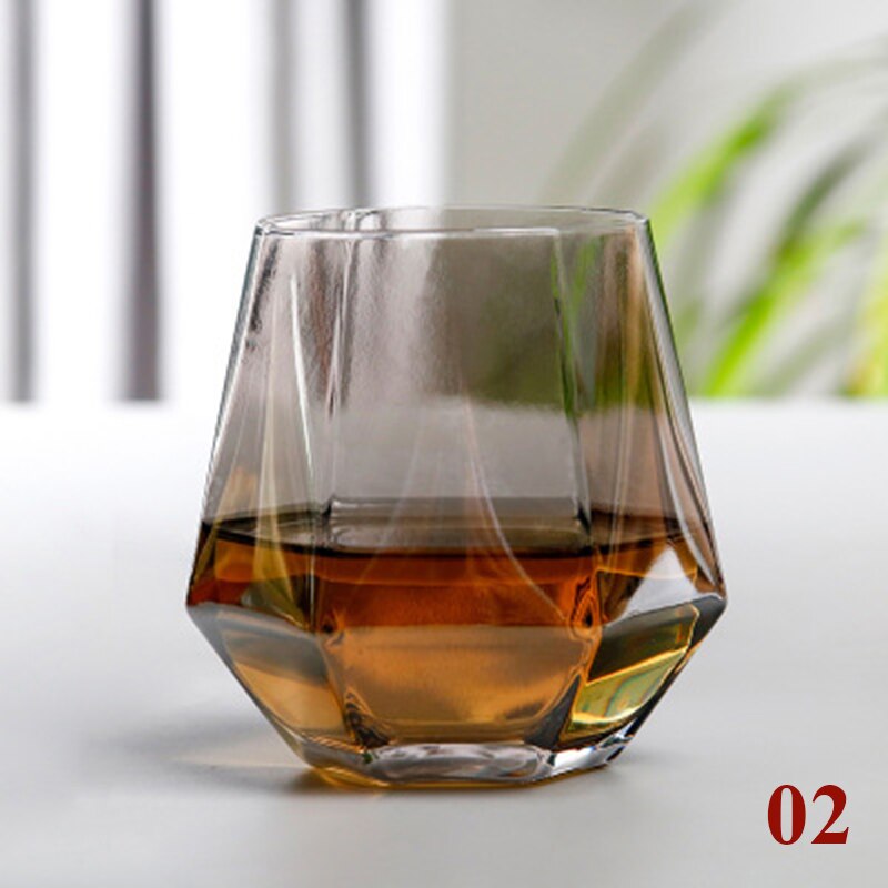 2 st / parti 310ml sexkantig form hemvattenglas genomskinligt whiskyskott vinglas koppar gla -97: 02-2 st