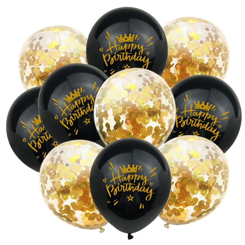 10 pçs/set feliz aniversário balões de látex 12 polegada hélio confetes ar globos crianças adulto festa aniversário decoração suprimentos: Emerald