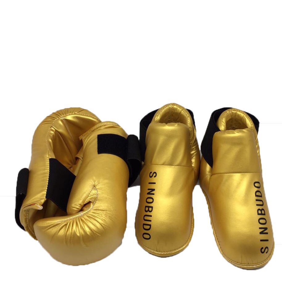 Itf handsker beskytter voksenuddannelse sandpose boksning sanda / karate / muay thai / taekwondo hånd- og fodbeskyttelseshandsker: Et sæt
