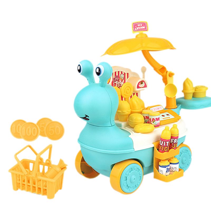 Snail Ice Cream Candy Pushable Car Girls Play House Role Play Game Toy Parent-child Interactive Assembled DIY Toys: 3