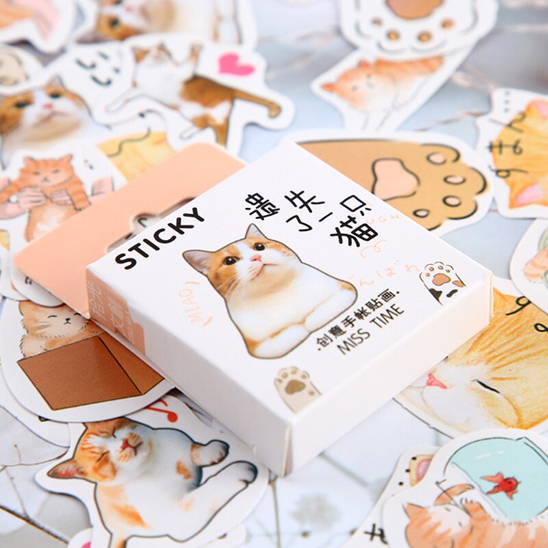 46 Stks/pak Leuke Dieren Kawaii Papier Stickers Groene Veld Dagboek Diy Scrapbooking Label Sticker Briefpapier
