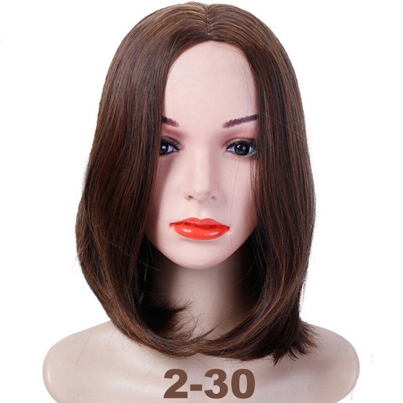 XUANGUANG Medium Bob Lace Front Synthetic Hair Wigs Ombre Green Red Color Yaki Straight Middle Part Blunt Lace Wig For Women: 2I30