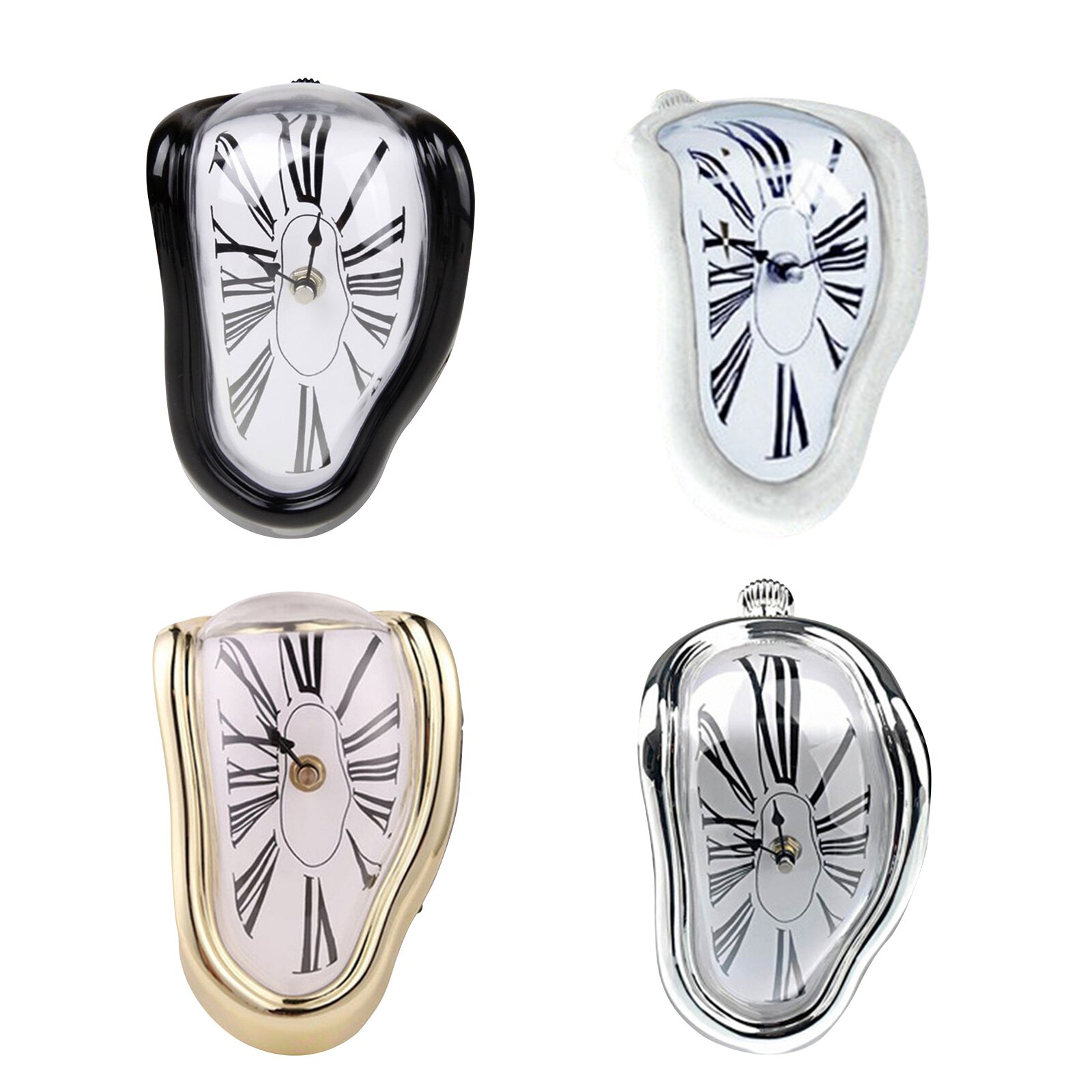 Melting Distorted Wall Clock Surrealism Clock Table Shelf Desk Wall Watch Home Decoration