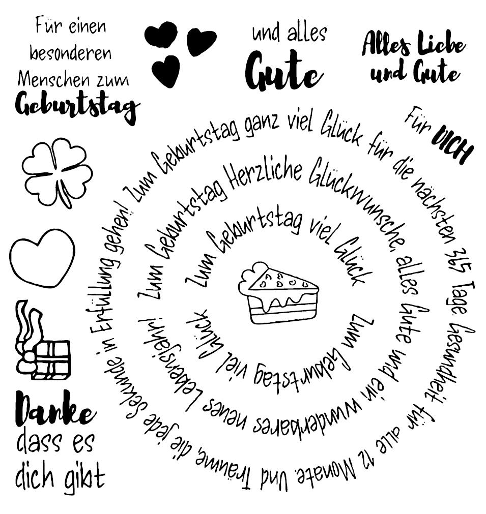 Tysk genomskinlig klar stämpel för gör-det-själv scrapbooking/korttillverkning  c681
