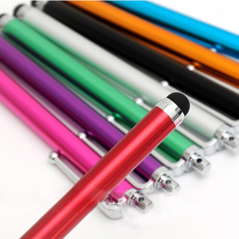 20 stks/partij Aluminium Metal Stylus Touch Screen Pen voor Mobiele Telefoon Tablet Touchscreen Pen Briefpapier Materiaal Escolar