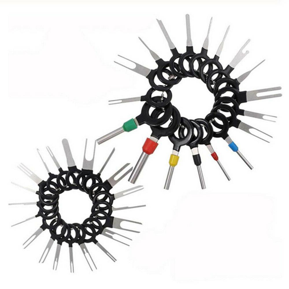 41PC Car Plug Wire Terminal Blocks Removal Tool Pin Needle Retractor Pick Electrical Wire Puller Hand Tools Kit pin extractor 15