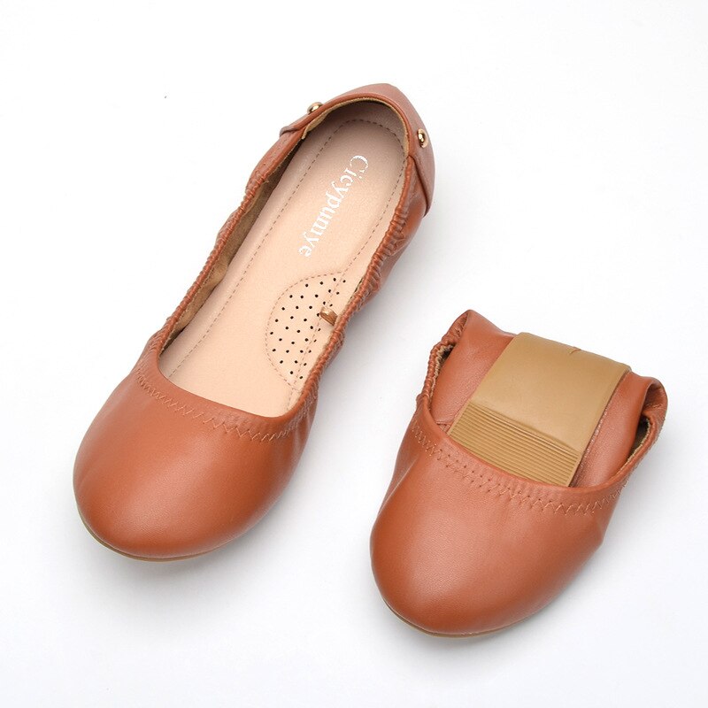 Chaussures simples à tête ronde pour femmes, plates et à rivets, en rouleau d'œuf, respirantes et décontractées, avec pédale, pour le printemps et l'été: CWA002 / 38