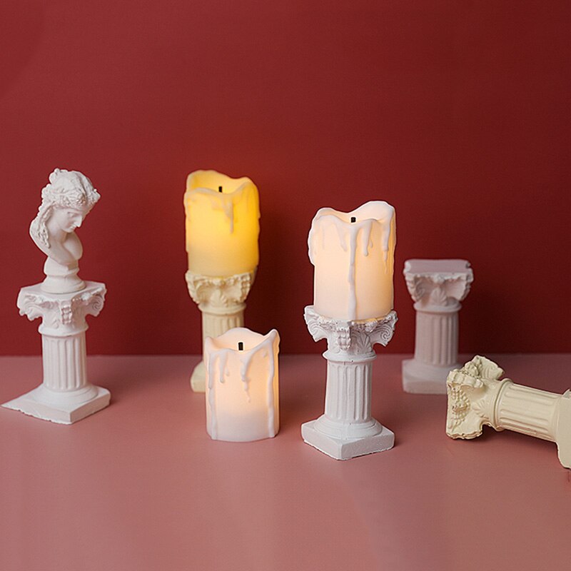 Photography Props Photo Shoot Mini Plaster Head Model Series Mythology Avatar Apollo Roman Columns fit for Jewelry Cosmetics Toy