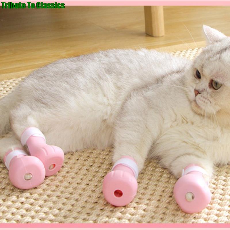 Adjustable Anti-biting Bath Washing Cat Claw Cover Cut Nails Foot Cover Pet Paw Protector for Anti-Scratch Cat Shoes Boots