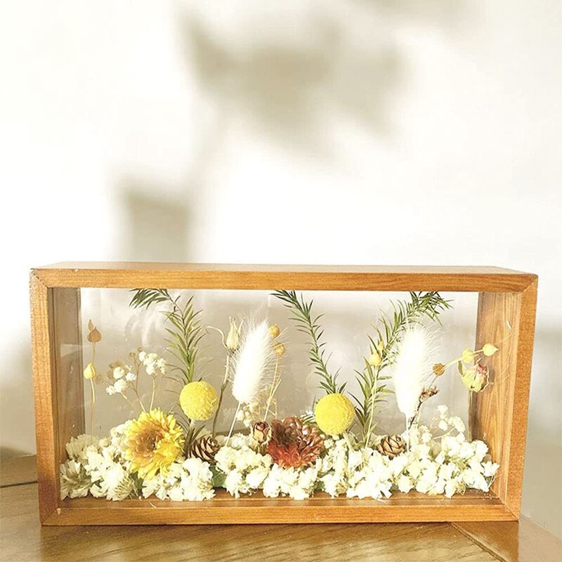Shadow Photo Frame Wooden Double-Sided High-Definition Acrylic Storage Box DIY Display Box