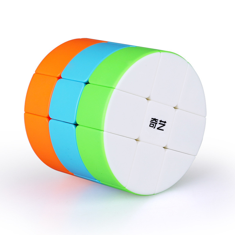Qiyi 3X3 Cilinder Cube Magic Snelheid Stickerloze Professionele Fidget Speelgoed Qiyi Cilinder 3X3X3 Cubo magico Puzzel: Default Title