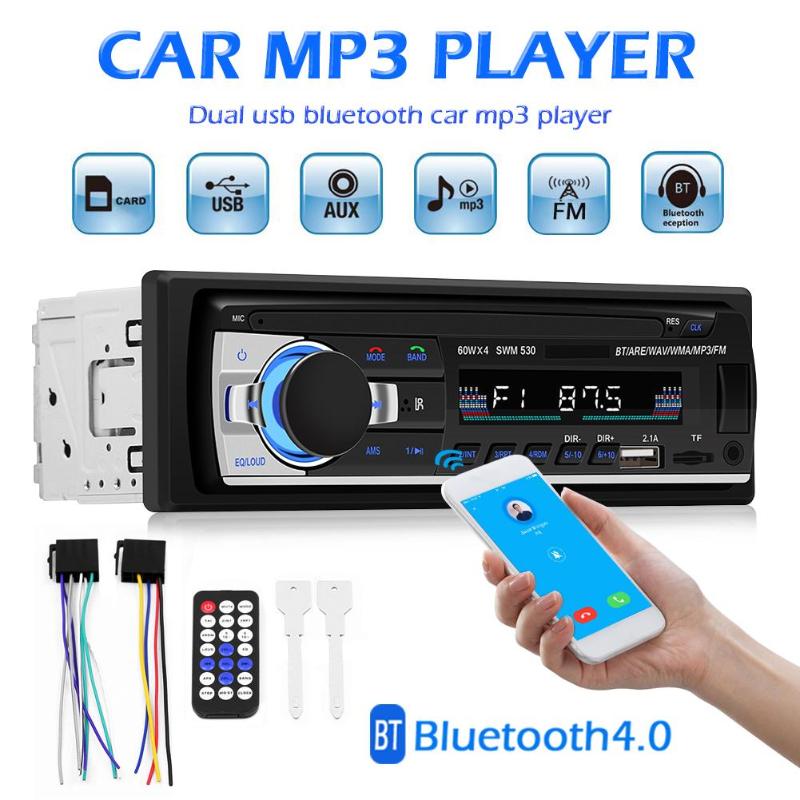 SWM 1hałas 12V radio samochodowe JSD-530 samochodowe stereofoniczny muzyka Bluetooth Autoradio odtwarzacz MP3 USB SD AUX wejście automatyczny audio MP3 odtwarzacz multimedialny
