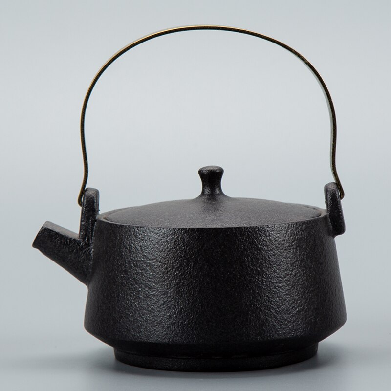 Zwart Aardewerk Japanse Water Ketel Fornuis Top Huishoudelijke Thermos Vintage Theepot Brouwen Wasserkocher Keukengerei AH50WK: Style 5