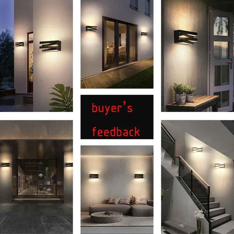 LED Licht Outdoor Tuin Huis Verlichting Alumunim IP65 Wandlamp Villa Veranda Poort 110 v-260 v Blaker Armatuur