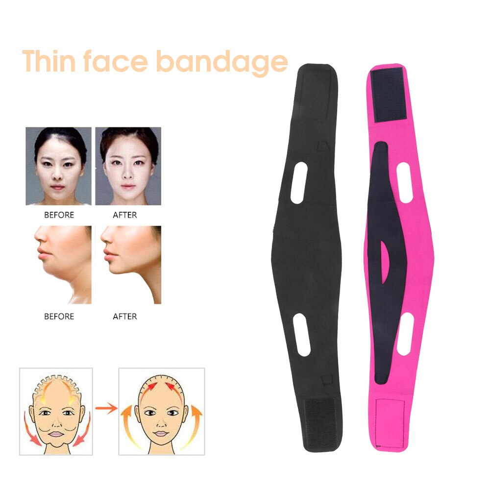 Face Lifting Thin Facial Belt V Face Bandage Reduce Double Chin Slim Lift Up Lifting Slimming Beauty Tool Pink Black