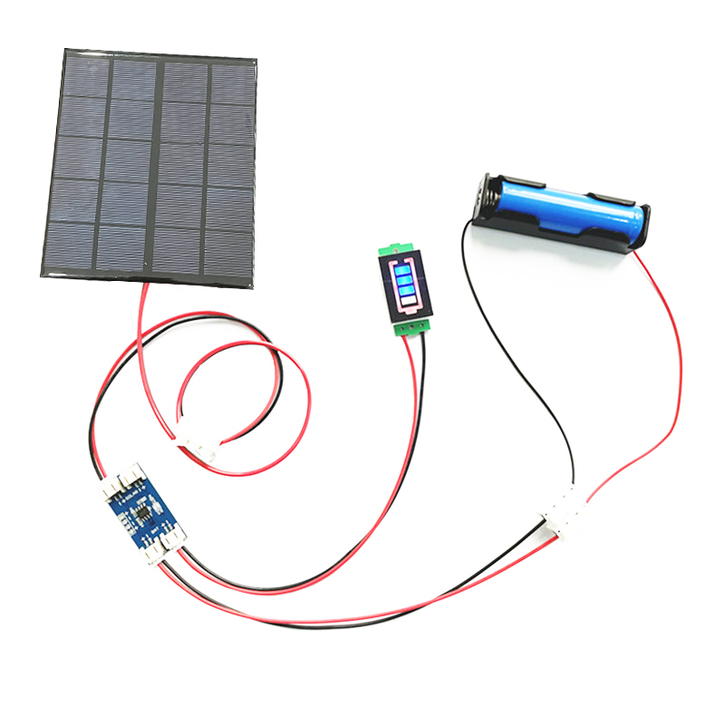 Panel Solar de 5V, 5,5 V, 160mA, 250mA, 500mA, 1W, 1,6 W, 2,5 W, con controladores de carga de batería de litio Solar de 5V 1A, Kit de pantalla Diy