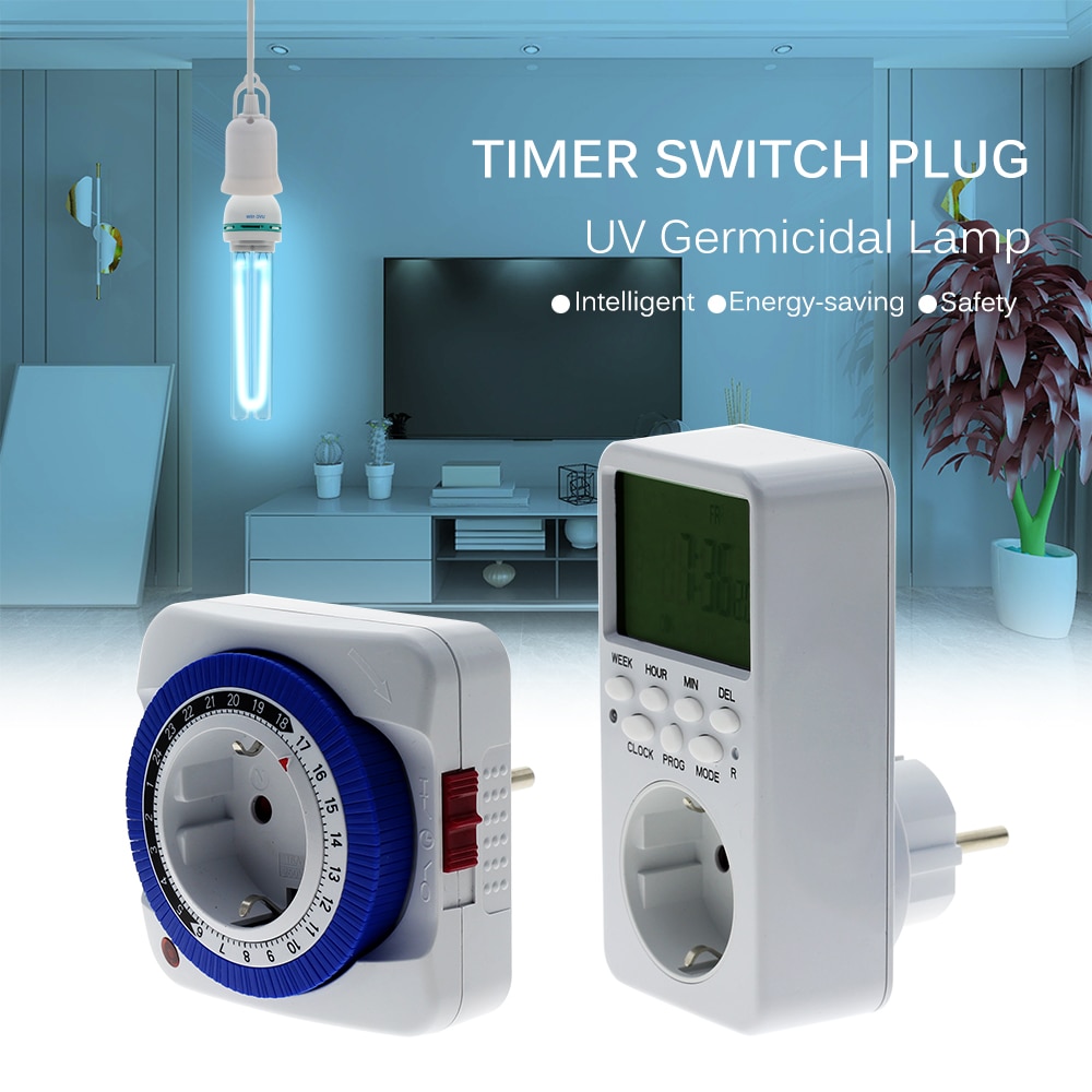 Elektronische digitale tijdschakelaar 220/240v wandladeradapter cyclisch programmeerbaar verlichting dagelijkse tijdsinstelling stopcontact eu/us/uk stekker.