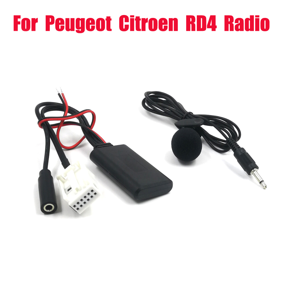 Biurlink Autoradio RD4 Bluetooth Muziek Aux Telefoontje Handsfree Mic Adapter Voor Peugeot Citroen 12Pin