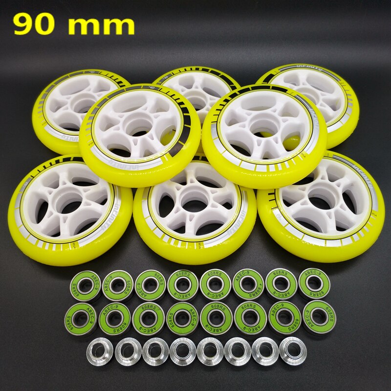 Pikaluistinpyörä 90 mm pyörä 85a keltainen pyörä