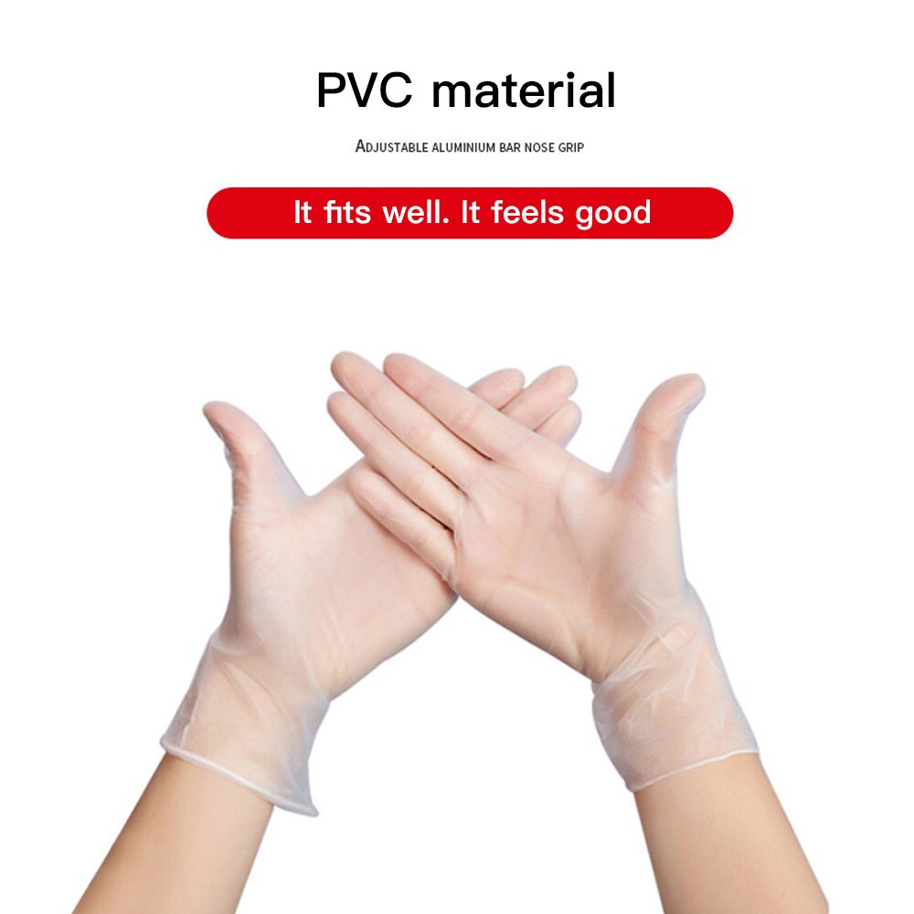 100 Stks/zak Transparante Wegwerp Pvc Handschoenen Afwassen/Keuken/Latex/Rubber/Tuin Handschoenen Universele Voor Huis Schoonmaken