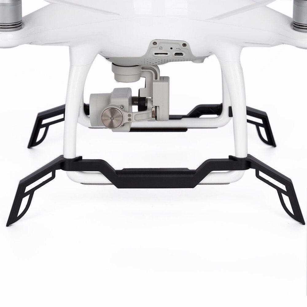 2 stk. højdeudvidelseslandingsudstyr til dji phantom 4 kamera drone protector vagt højt ben hurtig frigivelse forhøjet landingsudstyr
