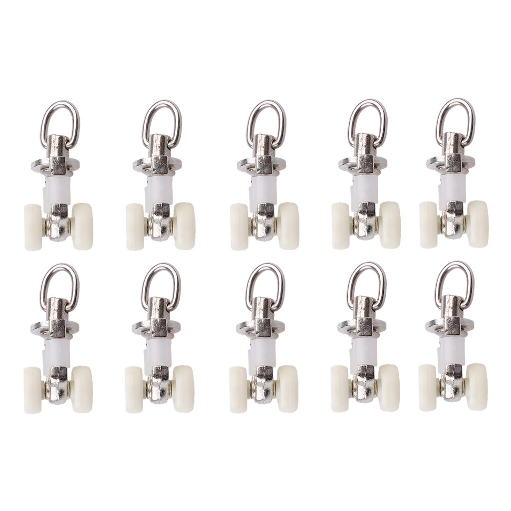 Pack of 20 Aluminum Alloy Curtain Track Rail Glider, Wheel Slide Rollers, Easy to Install