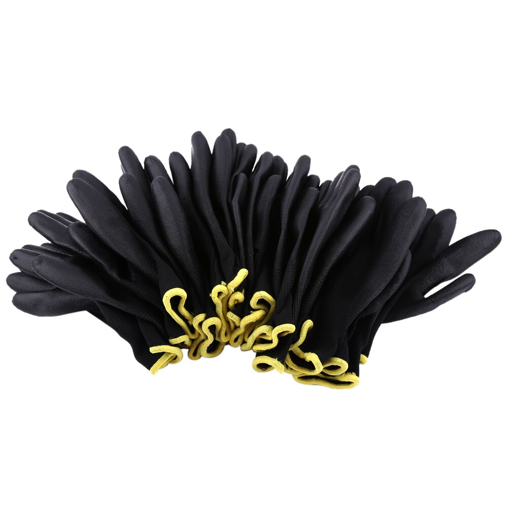 Guantes antiestáticos de seguridad para trabajo mecánico, guantes de albañil Palm sumergibles, suministros de soldadura, 24 Uds.: yellow