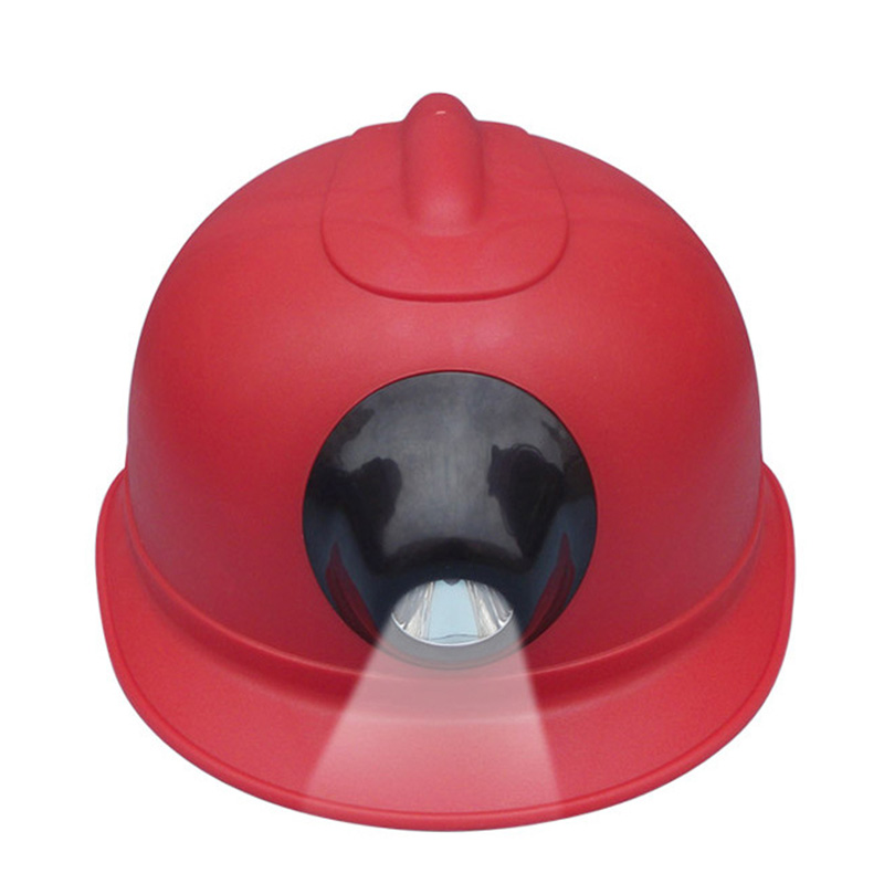 Mine abs crashhjelm genopladelig li batterilampe forlygte arbejdssikkerhed hård hat konstruktion arbejdsplads minearbejder hoved beskyttelseshætte: Rød