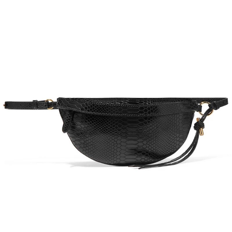 Riñoneras con cremallera para hombre y mujer, bolso de pecho, cinturón, bandolera de cuero, color blanco: black