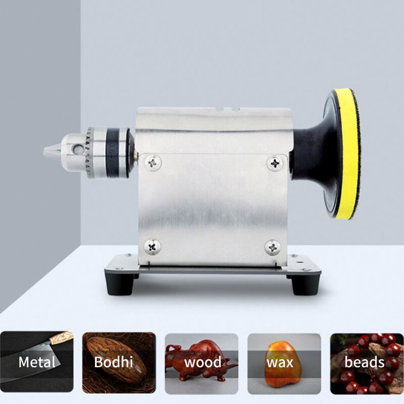 Benchtop Polishe Universal Grinding Machine Bench Lathe Polish Jewelry Rock Polishing Buffer Machine with 20pc Sandpaper