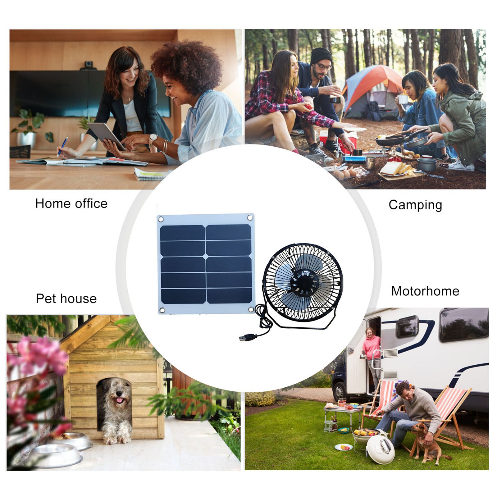 Ventilatore solare-12V 12W ventilatore per serra camper pollaio ventilatore ad energia solare ventilatore per animali domestici