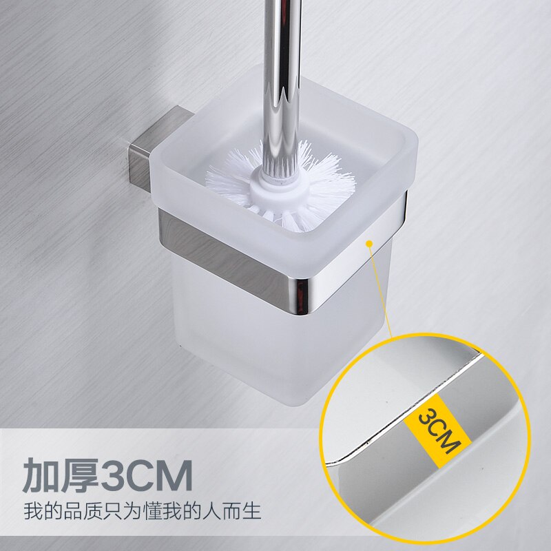 Brushed Gold Toilet Brush Holder Stainless Steel Washroom Clean Brush Wall Mounted Bathroom Accessories In Brushed Nickel