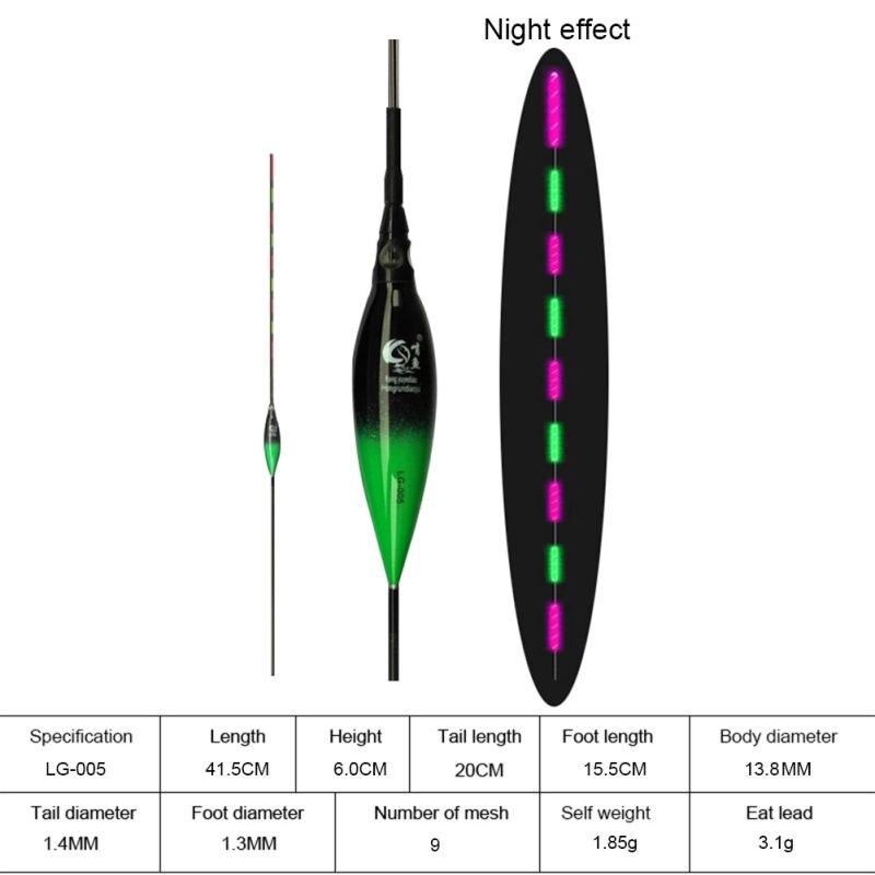 Day Night Fishing Float Waterproof Cool Light Electronic Floats Luminous Buoy Outdoor Fish Supply