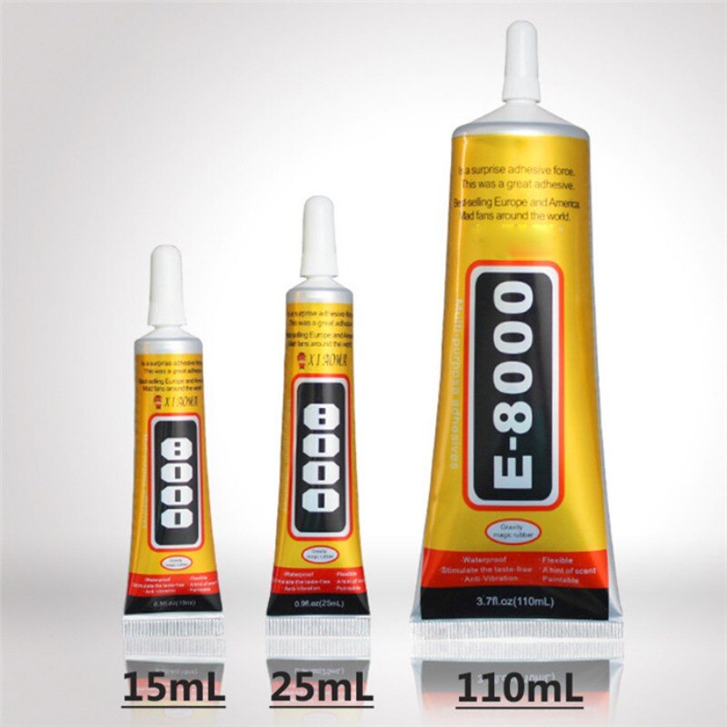 15ml e8000 flydende lim super stærk multifunktions selvklæbende smykker håndværk krystal rhinestone diy fix telefonskærm glas negle gel