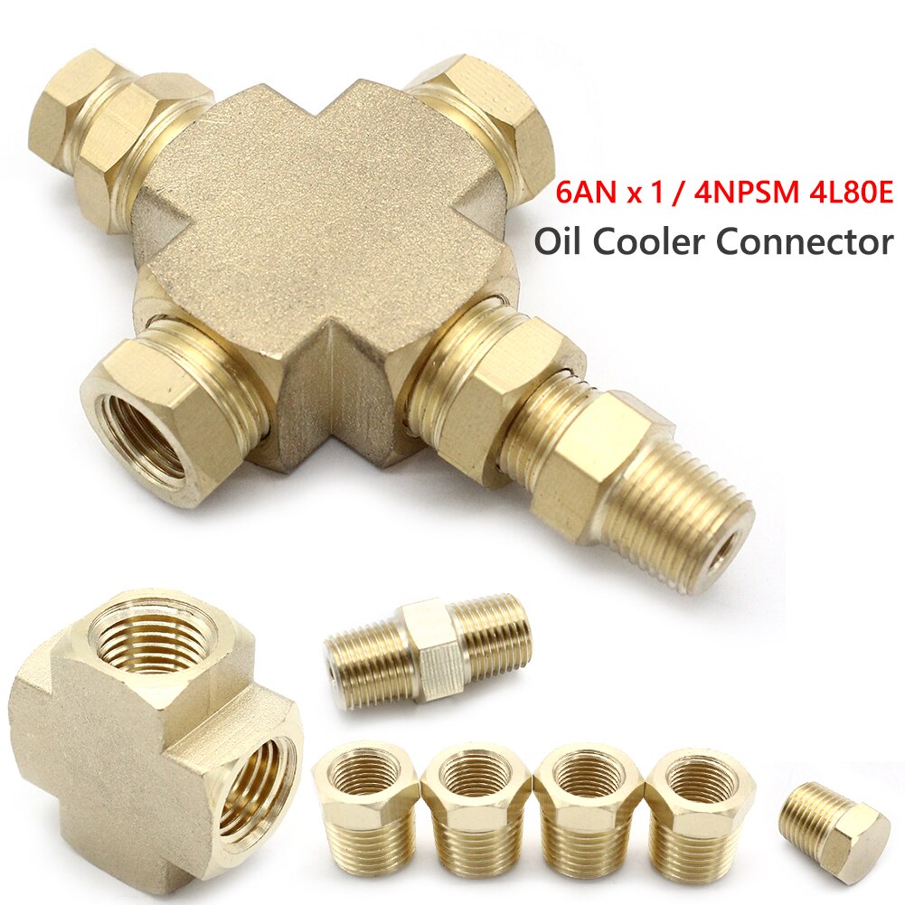 VODOOOL Adapter Distributor for Oil Pressure Temp Sensor Oil Pressure Gauge Accessories 1/8 inch-27 NPT 1/4 inch-18 NPT