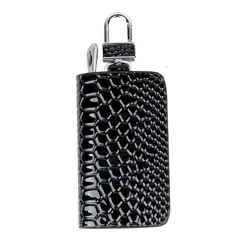 Funda para llave de coche Llavero cartera Llavero de billetera inteligente Llavero: Black