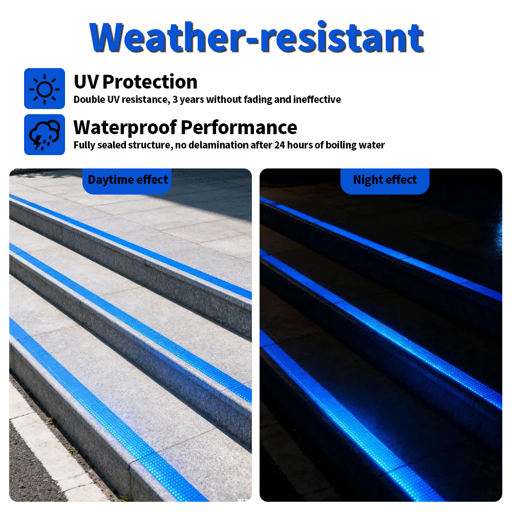 Waterproof Reflective Car Stickers DOT-C2 Blue Self-adhesive High Visibility Caution Warning Safety Tape Reflectors Strips