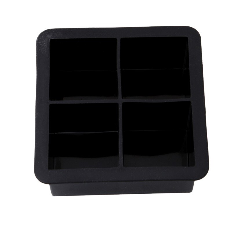 4 Hole Big Cube Jumbo Large Silicone Ice Cube Square Tray Mold Mould Ice Cube Maker Kitchen Accessories: 4