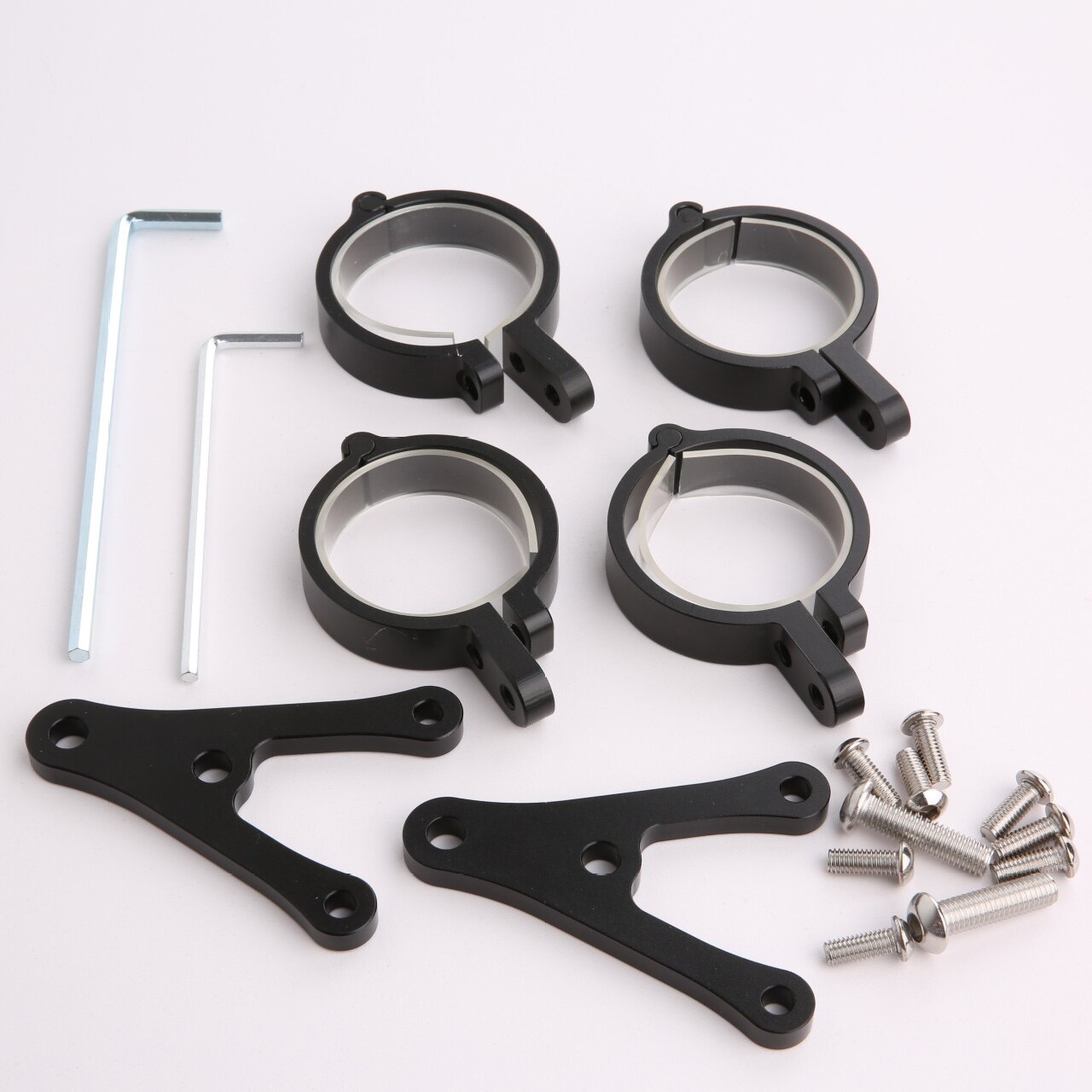 Universal 7-Inch Motorcycle Headlight Mounting Bracket Adjustable Headlight Housing Double Side Bracket for Jeep Wrangler for Ha: Default Title