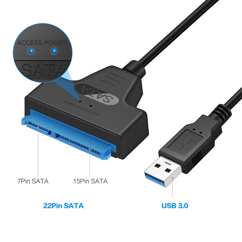 Usb 3.0 sata kabel adapter opp  to 6 gbps forlengelse datamaskin kabler kontakter støtter 2.5 tommer ekstern ssd hdd harddisk usb