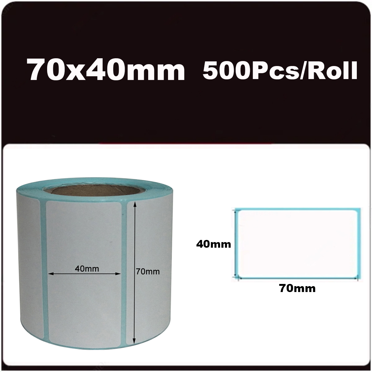 Thermal Labels 20/30/40/50 White Blank Thermal Printer Labels SKU Barcode Labels, Self-Adhesive Address Labels Stickers