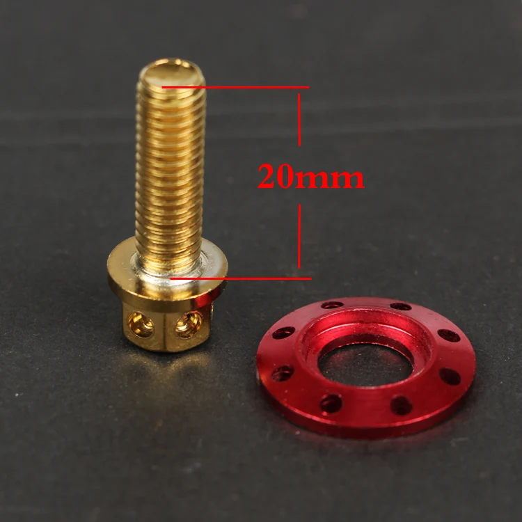 Tornillo de guardabarros modificado para coche eléctrico de motocicleta, horquilla plana, tornillo de color de acero inoxidable, almohadilla de tapa de brida hexagonal exterior M6