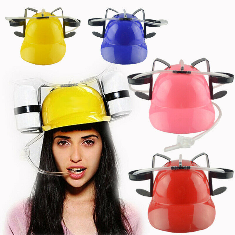 chapeau de bière boisson Soda pour hommes | Guzzler, casque pour boire, casquettes, chapeau de fête noir pour adultes