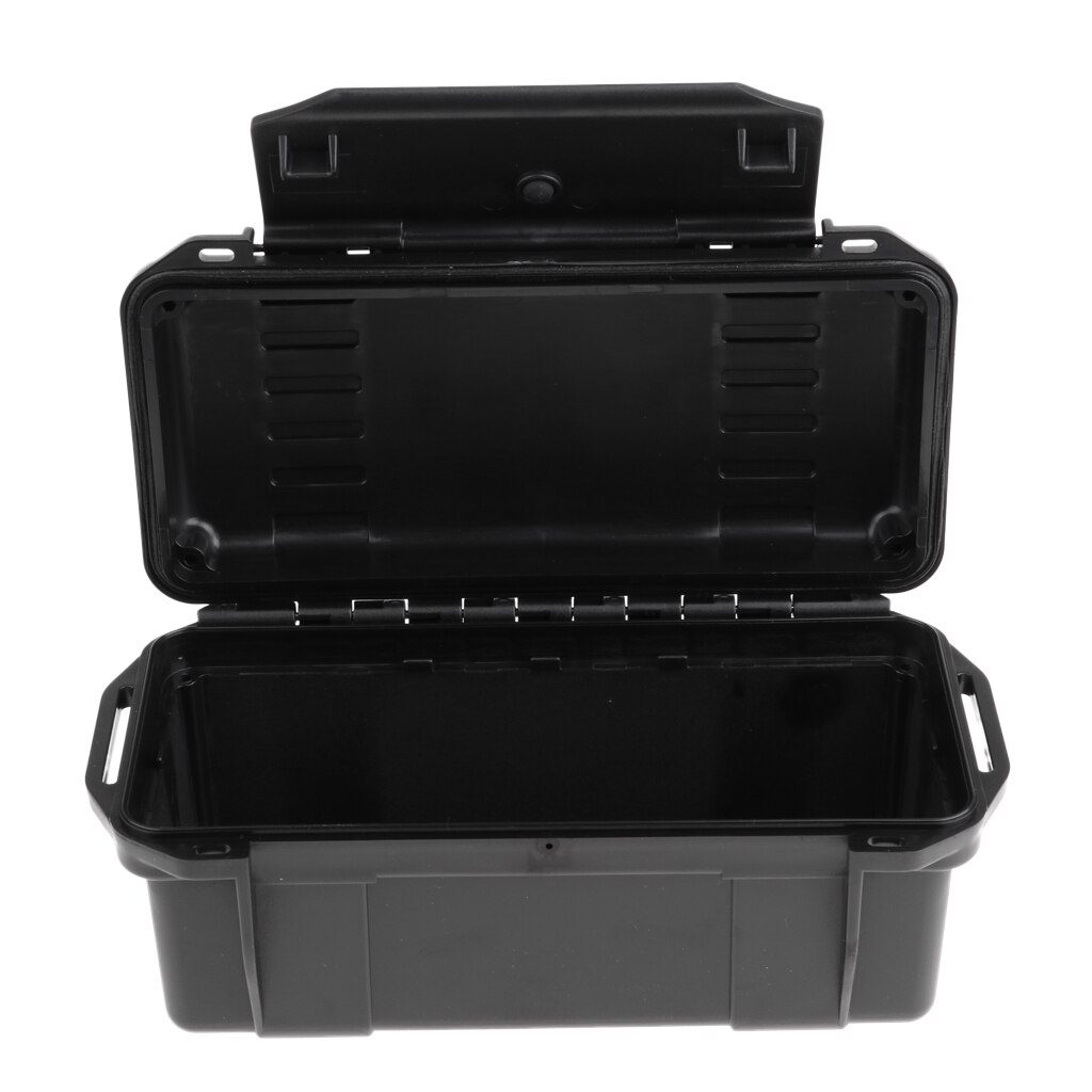 Anti-Pressure Shockproof Box, Waterproof Container, Plastic Dry Storage Box Floating Survival Dry Case for Outdoors: Black