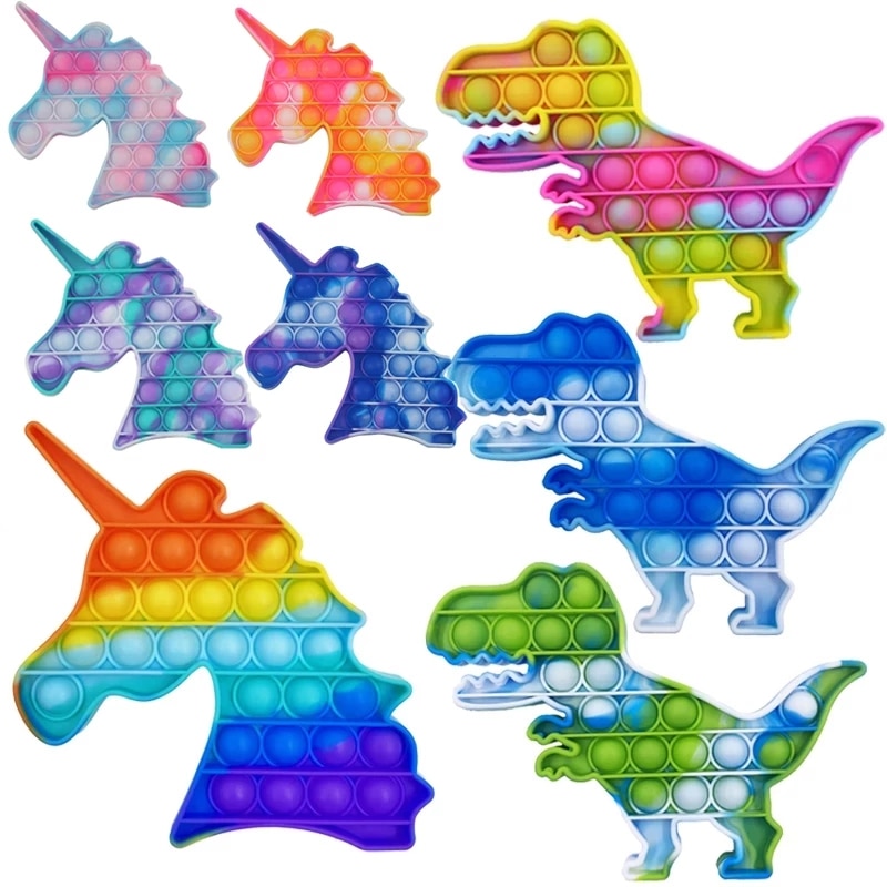 Unicorn Pop It Hot Push Bubble Fidget giocattoli giocattolo Antistress per adulti PopIt Antistress Squishy regalo Antistress Poppit Antistress