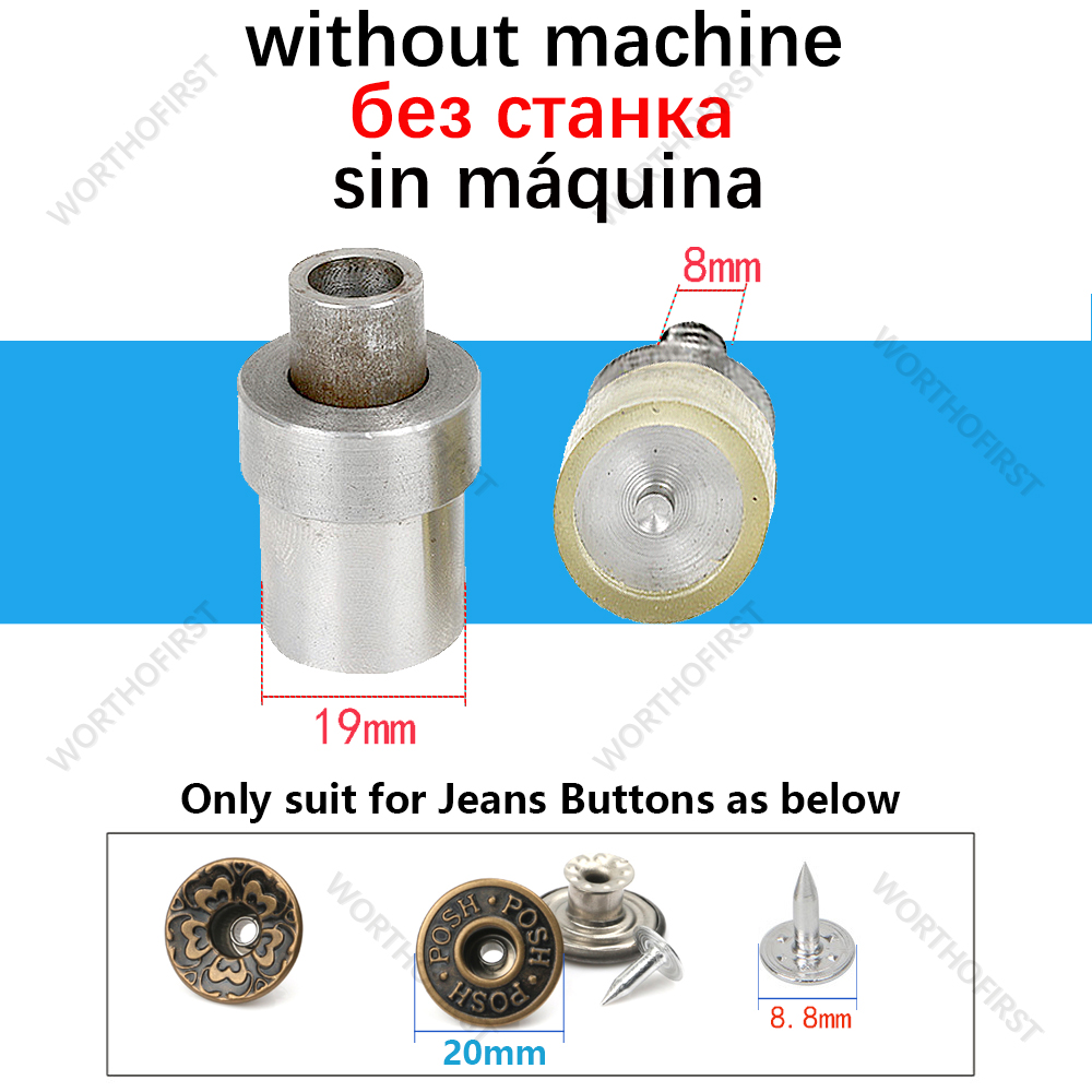 Pressa a mano piccola da tavolo multifunzionale o fustelle in metallo per bottoni automatici per borse per abbigliamento in pelle, jeans, accessori per cucire