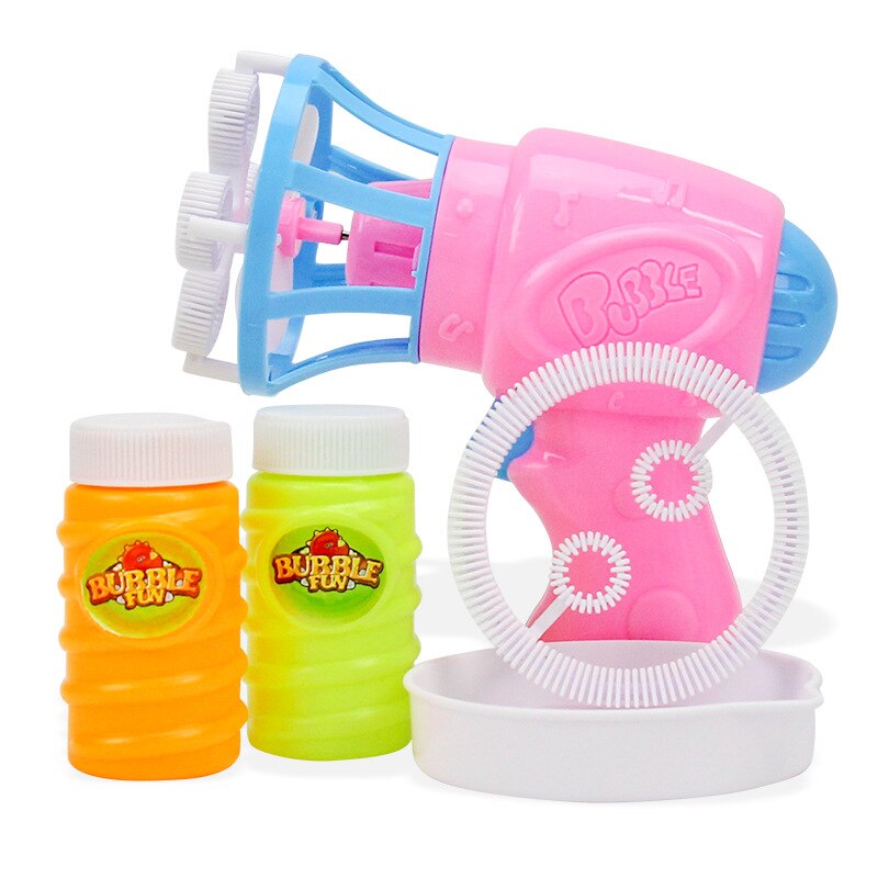 Di colore Rosa del fumetto Bolla Pistola Macchina Blu viola per Bambini Grande Bolla Pistola Ad Acqua Divertimento Ragazze Giocattoli Divertenti Giochi tutto'aperto impostato commercio tutto'ingrosso AA50