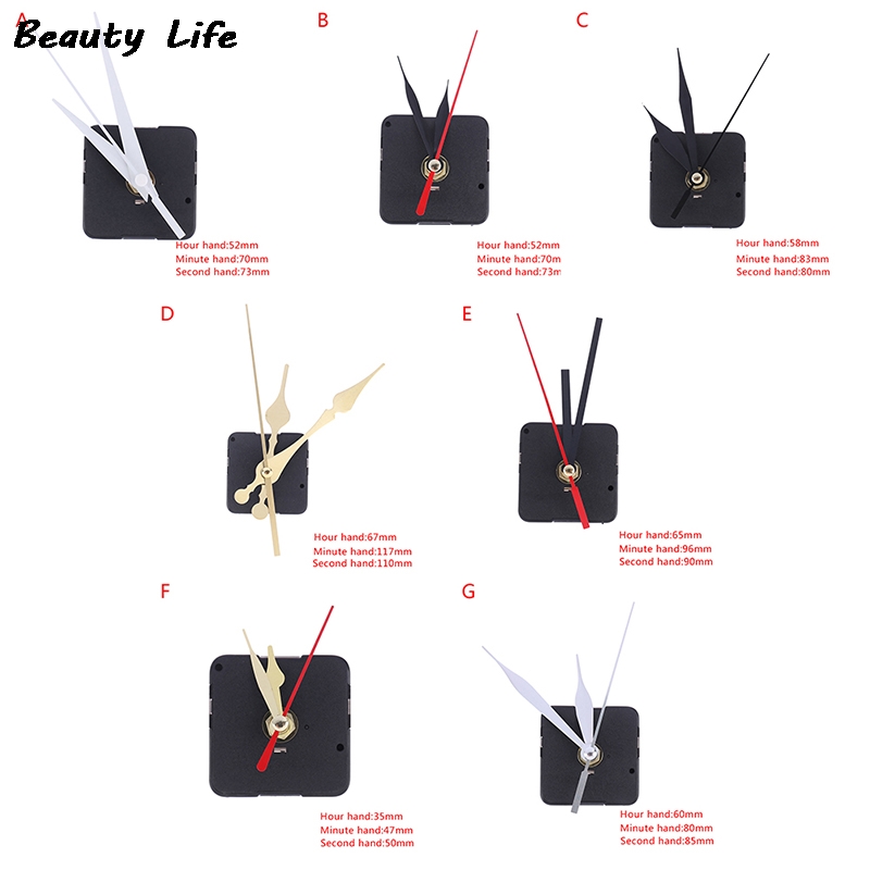 1 Set Colorful Silent Large Wall Clock Quartz Clock Movement Mechanism Hands Wall Repair Tool Parts Kit Set